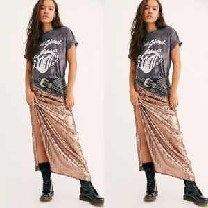 Free People Sea Shell Sequin Maxi Skirt